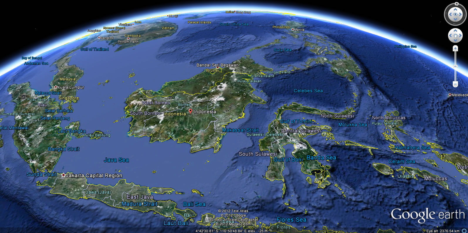 Indonesia Earth Map